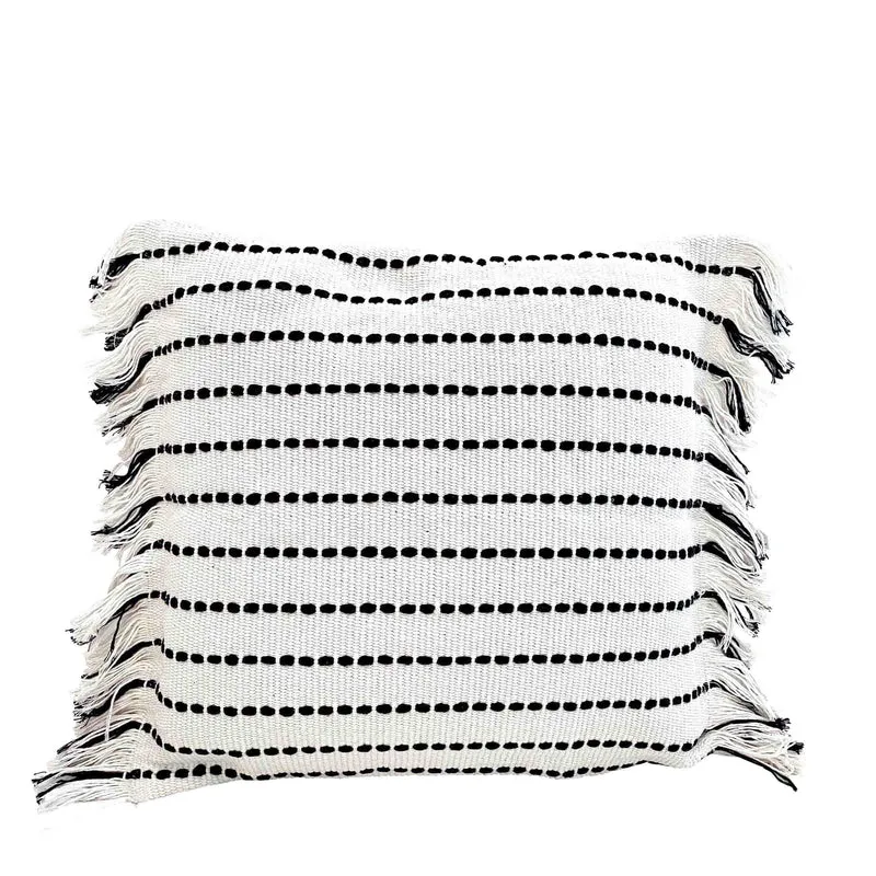 Boho-Set Kissenbezug Lands & Pits Fringes inkl. Innenkissen, quadratisch
