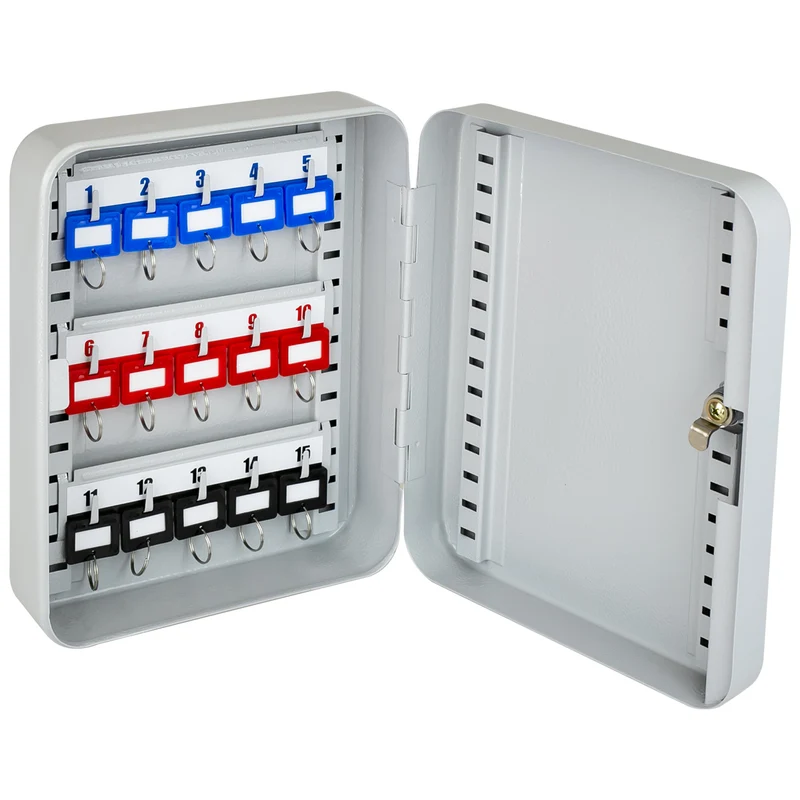 HMF Schlüsselkasten Schlüsselschrank abschließbar Metall 15-60Haken Schlüsselbox